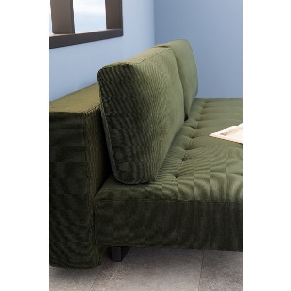 Sofa rozkładana Blain zielona - ACTONA